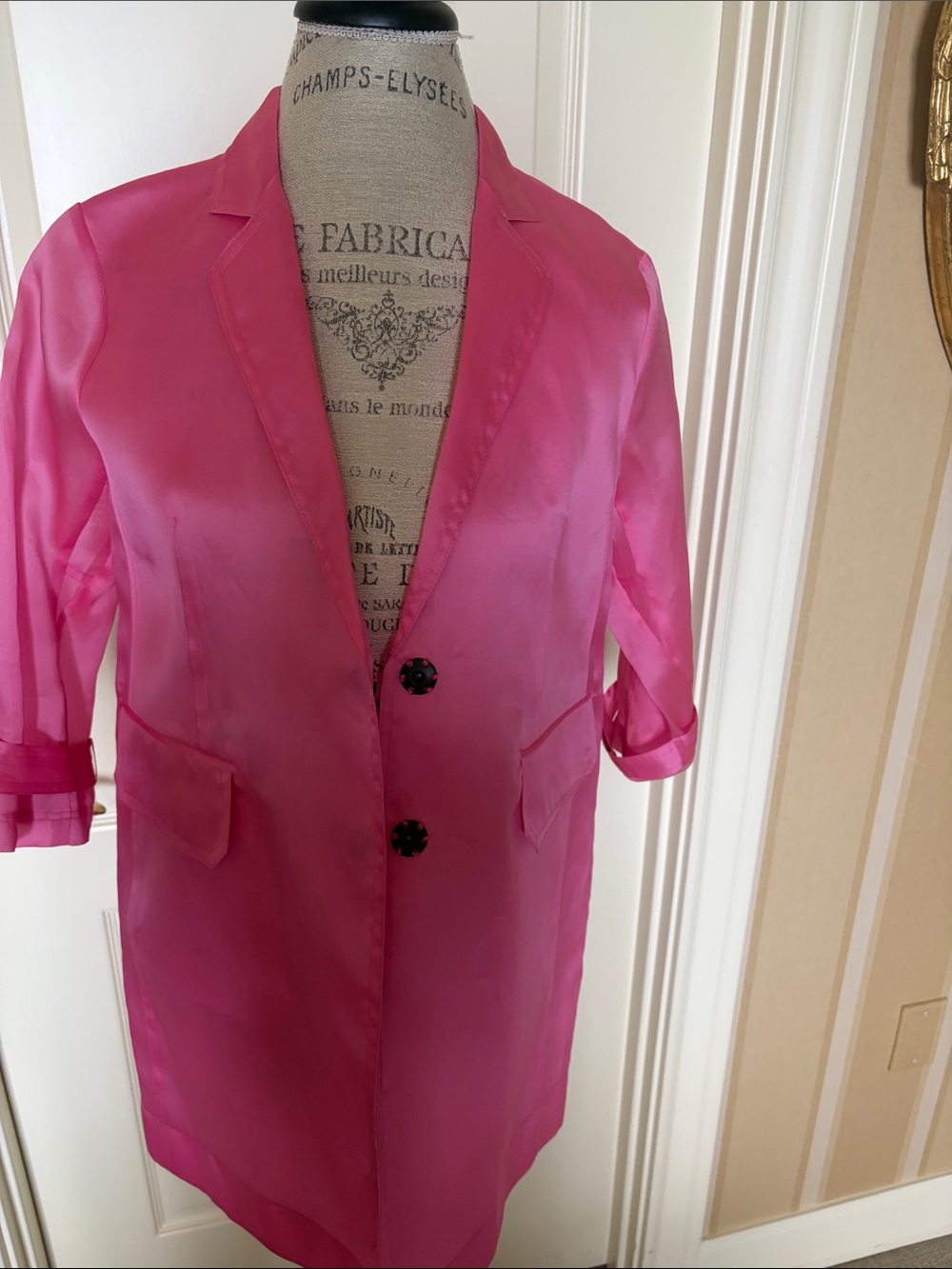 Robert Rodriguez Hot Pink Satin Jacket